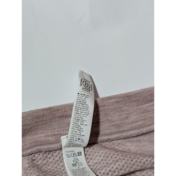 Athleta Womens Large Heathered Pink Foresthill Ascent Seamless Wool Blend Top - Picture 5 of 5